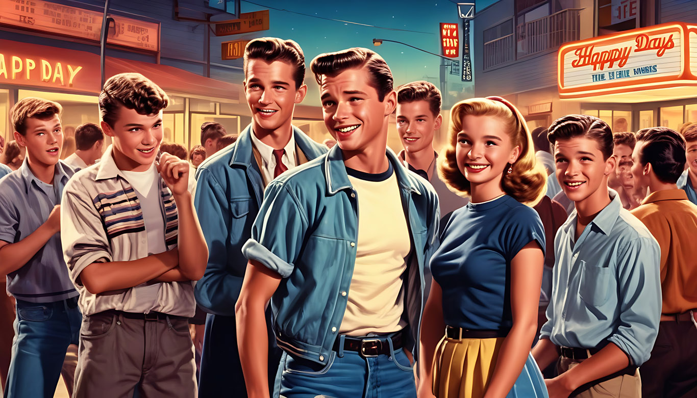 1950s teenagers at the Hop