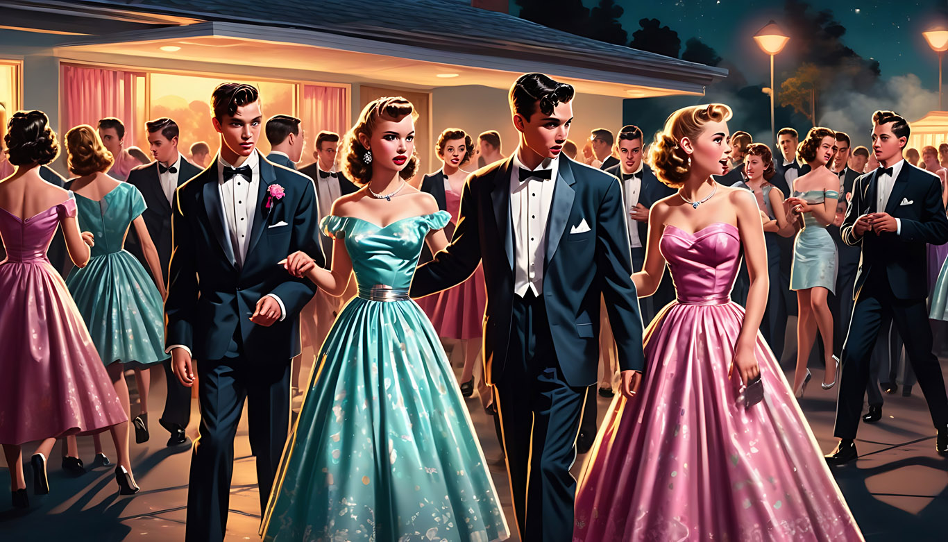 1950s teenagers party