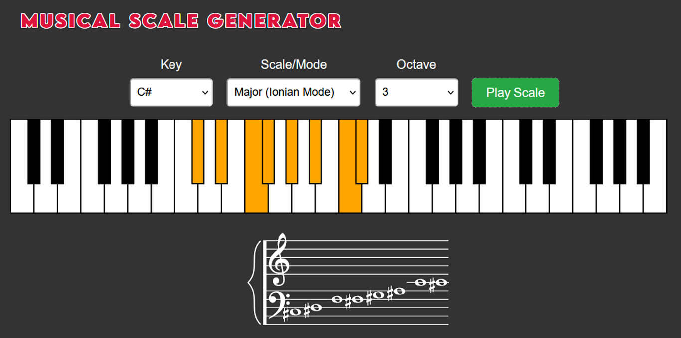 Musical scale generator